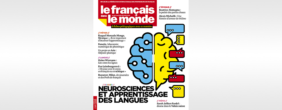 Couverture - Le français dans le monde n°456 : Neurosciences et apprentissage des langues